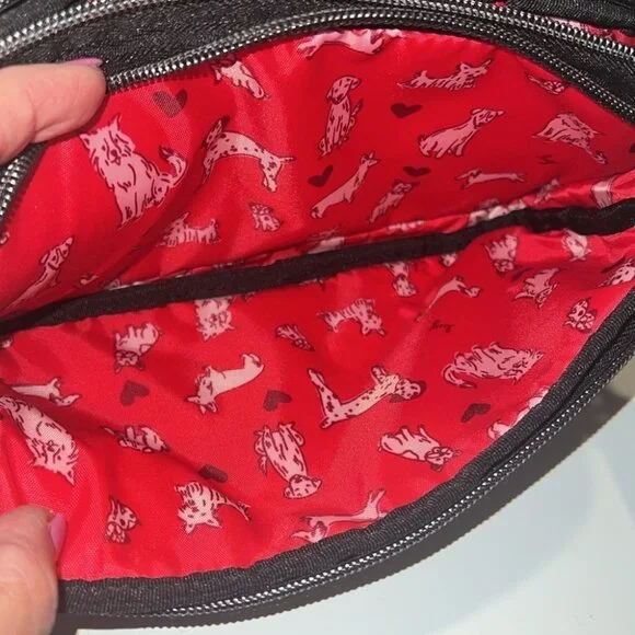 Lug Black and White RFID Convertible Coupe XL Crossbody Belt Bag - Picture 9 of 14